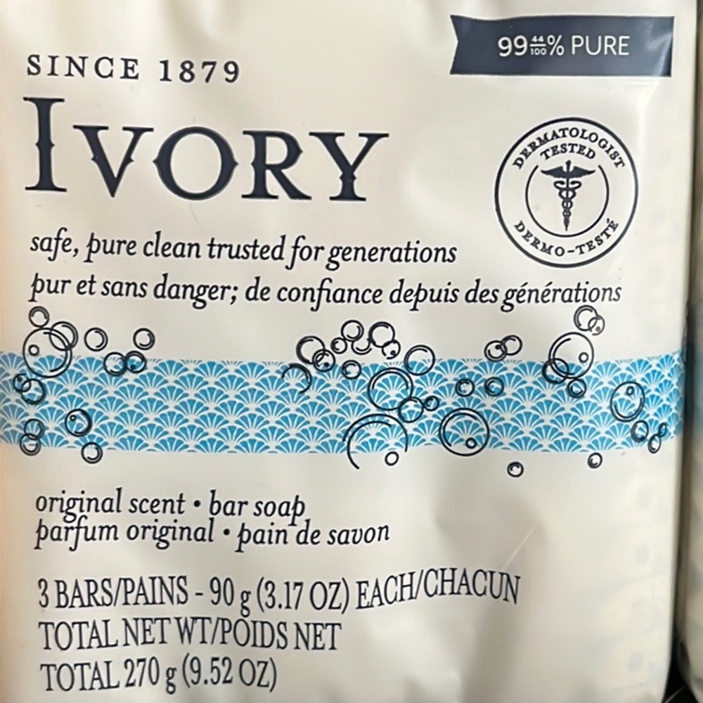 5 packs of ivory soap 3ct